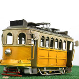 Maxbell Iron Bus Model Display Photography Props Kids Toy 21x9x10.5cm+13.5x6x8cm