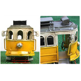 Maxbell Iron Bus Model Display Photography Props Kids Toy 21x9x10.5cm+13.5x6x8cm