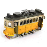 Maxbell Iron Bus Model Display Photography Props Kids Toy 21x9x10.5cm+13.5x6x8cm