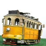 Maxbell Iron Bus Model Display Photography Props Kids Toy 21x9x10.5cm+13.5x6x8cm