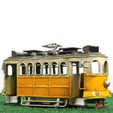 Maxbell Iron Bus Model Display Photography Props Kids Toy 21x9x10.5cm+13.5x6x8cm