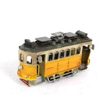 Maxbell Iron Bus Model Display Photography Props Kids Toy 21x9x10.5cm+13.5x6x8cm