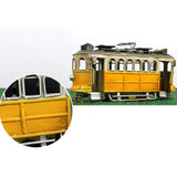 Maxbell Iron Bus Model Display Photography Props Kids Toy 21x9x10.5cm+13.5x6x8cm