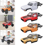 Body Cab&Back-Half Cage Upgrade for 1/10 RC Crawler Car 313, 324mm Wheelbase White