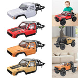 Body Cab&Back-Half Cage Upgrade for 1/10 RC Crawler Car 313, 324mm Wheelbase White
