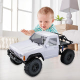 Body Cab&Back-Half Cage Upgrade for 1/10 RC Crawler Car 313, 324mm Wheelbase White