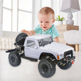 Body Cab&Back-Half Cage Upgrade for 1/10 RC Crawler Car 313, 324mm Wheelbase White