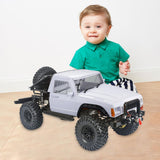 Body Cab&Back-Half Cage Upgrade for 1/10 RC Crawler Car 313, 324mm Wheelbase White