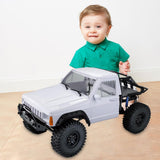 Body Cab&Back-Half Cage Upgrade for 1/10 RC Crawler Car 313, 324mm Wheelbase White