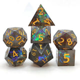 Maxbell 14x Polyhedral Dice Durable Gaming for RPG D12 D20 Board Game Black