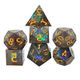Maxbell 14x Polyhedral Dice Durable Gaming for RPG D12 D20 Board Game Black