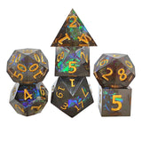 Maxbell 14x Polyhedral Dice Durable Gaming for RPG D12 D20 Board Game Black