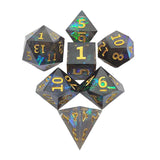 Maxbell 14x Polyhedral Dice Durable Gaming for RPG D12 D20 Board Game Black