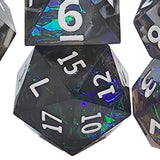 Maxbell 14x Polyhedral Dice Durable Gaming for RPG D12 D20 Board Game Black