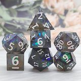 Maxbell 14x Polyhedral Dice Durable Gaming for RPG D12 D20 Board Game Black