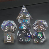 Maxbell 14x Polyhedral Dice Durable Gaming for RPG D12 D20 Board Game Black