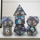 Maxbell 14x Polyhedral Dice Durable Gaming for RPG D12 D20 Board Game Black