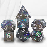 Maxbell 14x Polyhedral Dice Durable Gaming for RPG D12 D20 Board Game Black