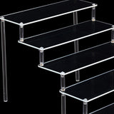 Maxbell 2xAcrylic Rack Perfume Makeup Organizer Risers Shelves Showcase 5 Ladder