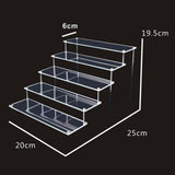 Maxbell 2xAcrylic Rack Perfume Makeup Organizer Risers Shelves Showcase 5 Ladder