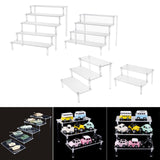 Maxbell 2xAcrylic Rack Perfume Makeup Organizer Risers Shelves Showcase 5 Ladder
