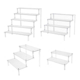 Maxbell 2xAcrylic Rack Perfume Makeup Organizer Risers Shelves Showcase 5 Ladder