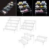 Maxbell 2xAcrylic Rack Perfume Makeup Organizer Risers Shelves Showcase 5 Ladder