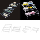 Maxbell 2xAcrylic Rack Perfume Makeup Organizer Risers Shelves Showcase 5 Ladder