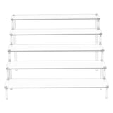Maxbell 2xAcrylic Rack Perfume Makeup Organizer Risers Shelves Showcase 5 Ladder