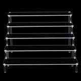 Maxbell 2xAcrylic Rack Perfume Makeup Organizer Risers Shelves Showcase 5 Ladder