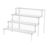 Maxbell 2xAcrylic Rack Perfume Makeup Organizer Risers Shelves Showcase 4 Ladder