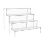 Maxbell 2xAcrylic Rack Perfume Makeup Organizer Risers Shelves Showcase 4 Ladder