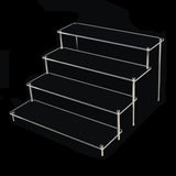 Maxbell 2xAcrylic Rack Perfume Makeup Organizer Risers Shelves Showcase 4 Ladder