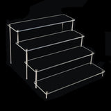 Maxbell 2xAcrylic Rack Perfume Makeup Organizer Risers Shelves Showcase 4 Ladder