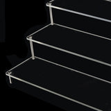Maxbell 2xAcrylic Rack Perfume Makeup Organizer Risers Shelves Showcase 4 Ladder