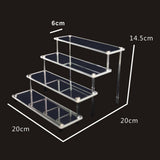Maxbell 2xAcrylic Rack Perfume Makeup Organizer Risers Shelves Showcase 4 Ladder