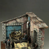 Maxbell 16Pcs Steel Shed Corrugated Tile Miniature Sand Table Material Layouts