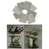 Maxbell 16Pcs Steel Shed Corrugated Tile Miniature Sand Table Material Layouts