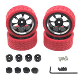 Maxbell Plastic RC Wheel Rims and Tires Kit RC Car Tires Update Accessories