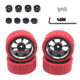 Maxbell Plastic RC Wheel Rims and Tires Kit RC Car Tires Update Accessories