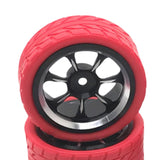 Maxbell Plastic RC Wheel Rims and Tires Kit RC Car Tires Update Accessories