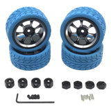 Maxbell Plastic RC Wheel Rims and Tires Kit RC Car Tires Update Accessories