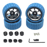 Maxbell Plastic RC Wheel Rims and Tires Kit RC Car Tires Update Accessories