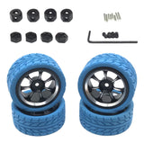Maxbell Plastic RC Wheel Rims and Tires Kit RC Car Tires Update Accessories