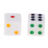 Maxbell 6x10Pcs Acrylic Dices Dice Game Spot Dice for Bar Party Game