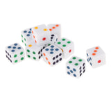 Maxbell 3x10Pcs Acrylic Dices Dice Game Spot Dice for Bar Party Game