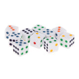 Maxbell 5x10Pcs Acrylic Dices Dice Game Spot Dice for Bar Party Game
