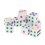Maxbell 6x10Pcs Acrylic Dices Dice Game Spot Dice for Bar Party Game