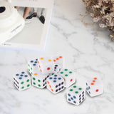 Maxbell 6x10Pcs Acrylic Dices Dice Game Spot Dice for Bar Party Game