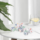 Maxbell 4x10Pcs Acrylic Dices Dice Game Spot Dice for Bar Party Game
